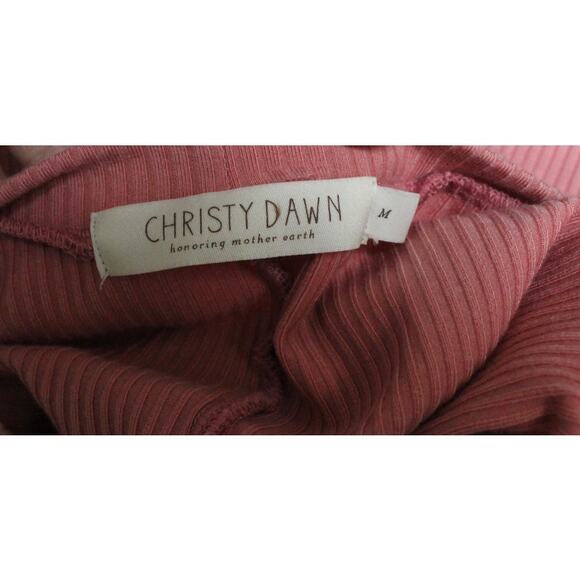 Christy Dawn Bowie Mauve Pink Ribbed Sweater Maxi Dress Size Medium - Picture 6 of 6